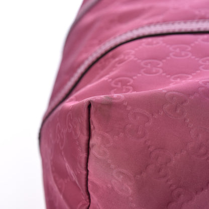 Gucci Nylon Monogram Dollar Calfskin Tote Peonia Flower 10 of 14