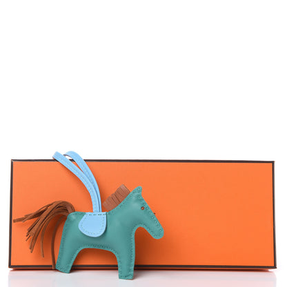 Hermes Milo Lambskin Grigri Rodeo Horse Bag Charm PM Vert Verone Gold Celeste 4 of 4
