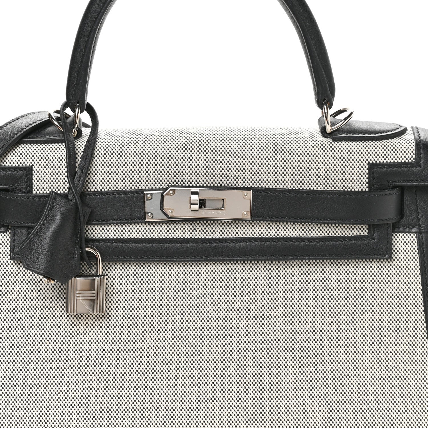 Hermes Toile Swift Kelly Sellier 28 Ecru Black 8 of 11