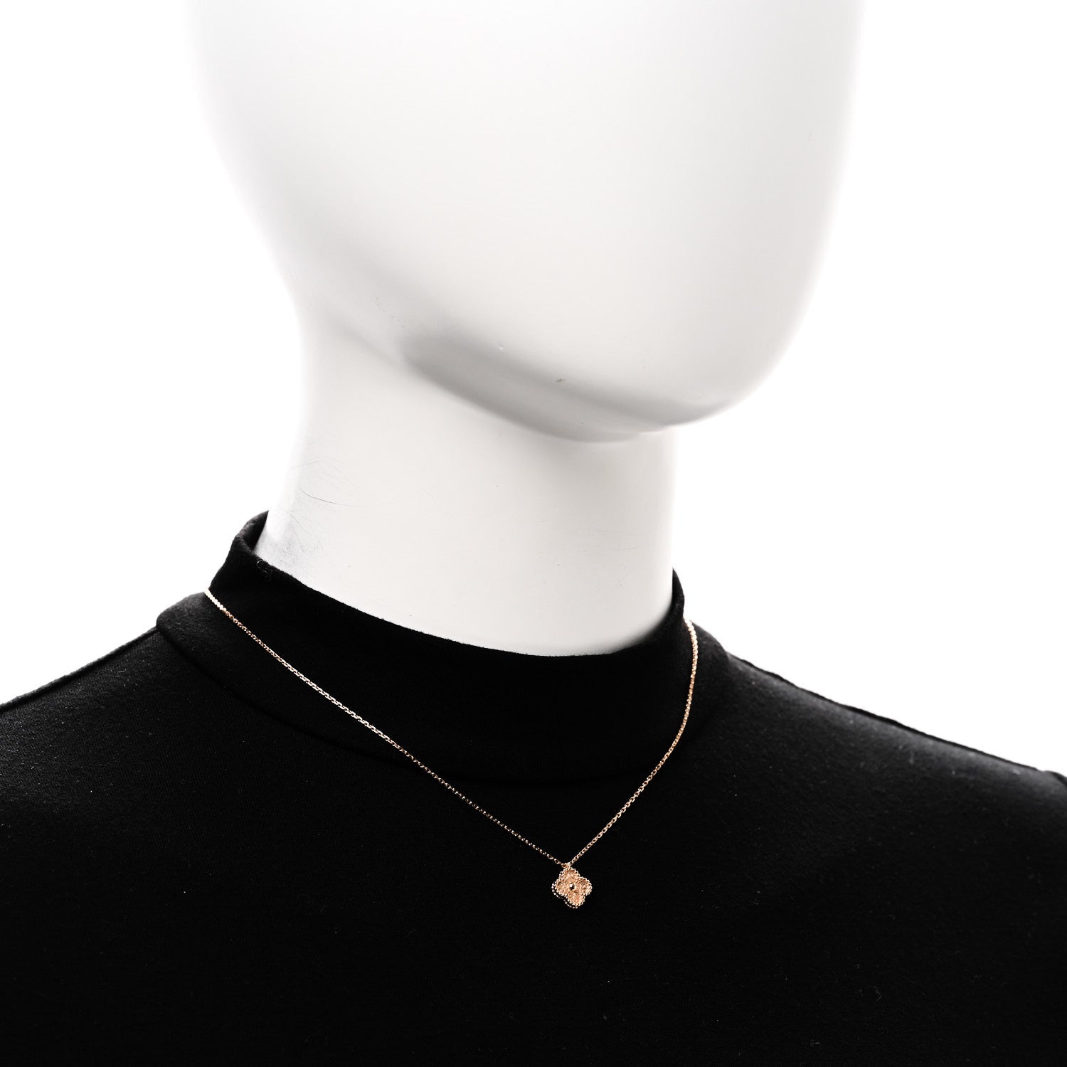 Van Cleef & Arpels 18K Rose Gold Sweet Alhambra Pendant Necklace 2 of 6