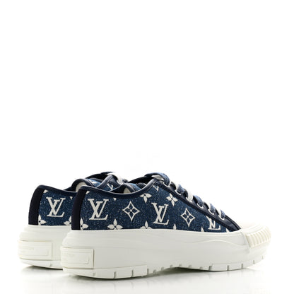Louis Vuitton Denim Monogram Squad Sneakers 40 Marine 4 of 9