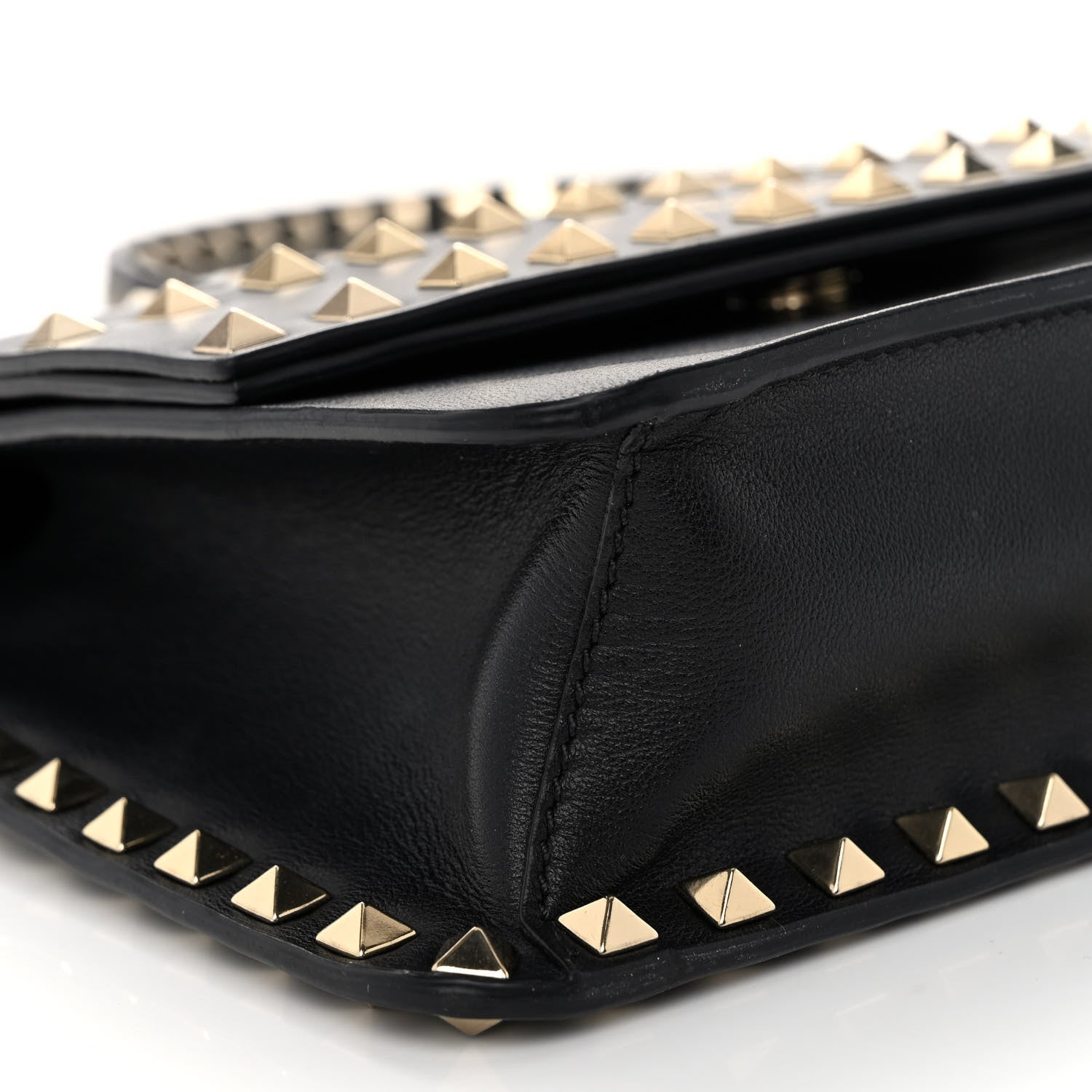 Valentino Garavani Vitello Rockstud Side Slip Crossbody Black 8 of 9
