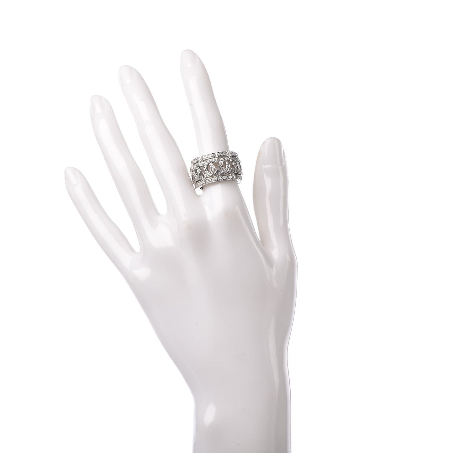 18K White Gold Diamond Entrelaces Ring 53 6.25