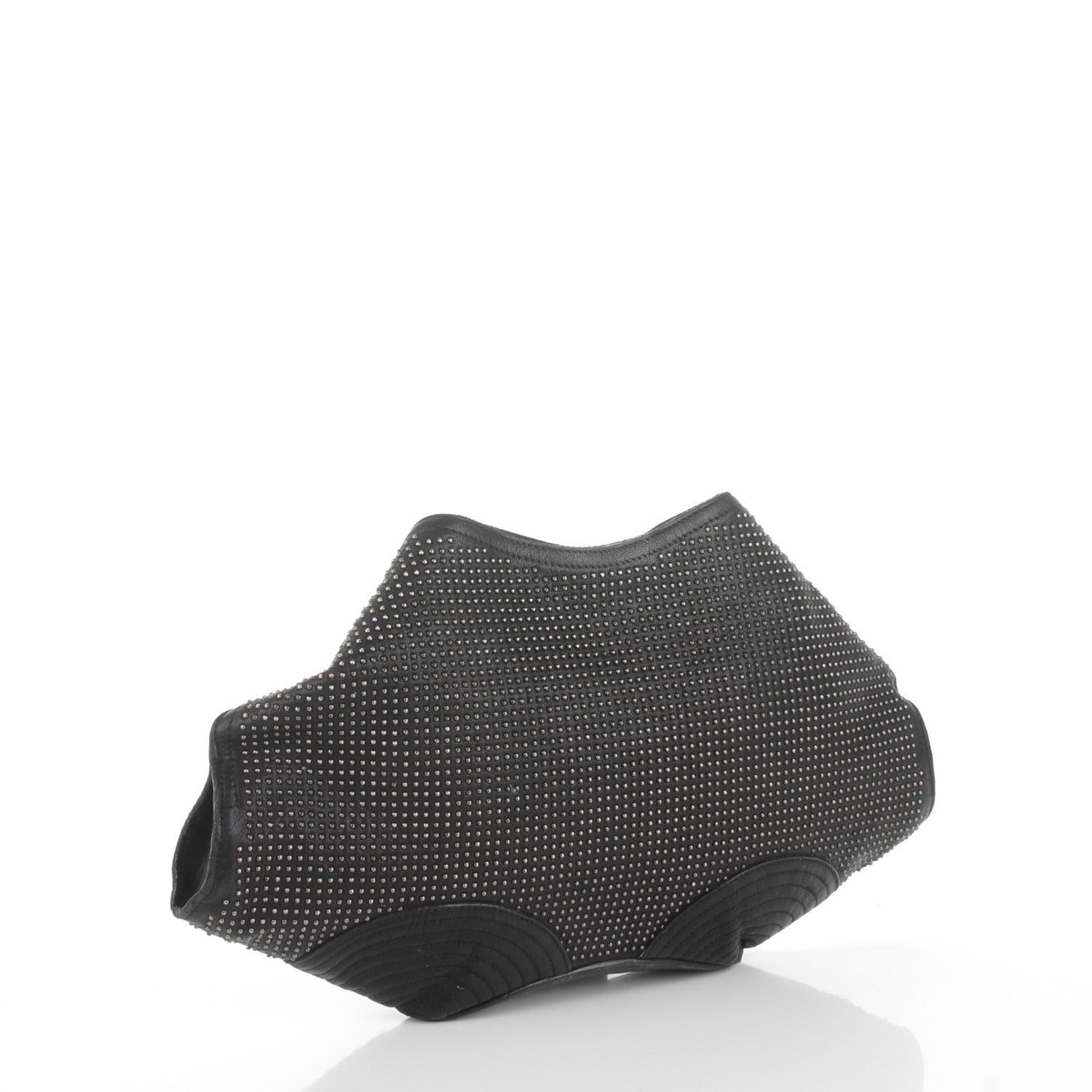 Alexander McQueen Calfskin Studded De Manta Clutch Black 3 of 7