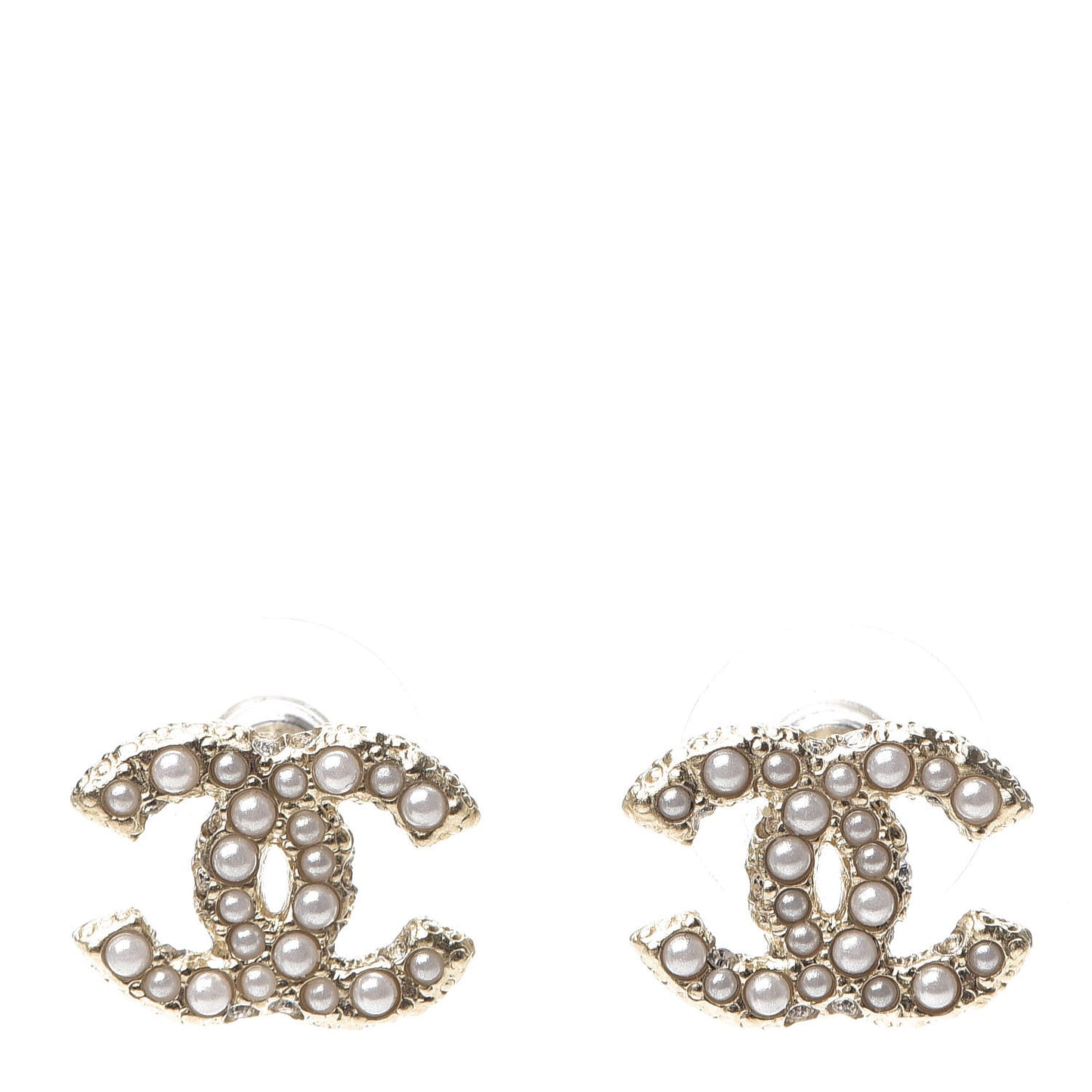 Pearl CC Earrings Gold