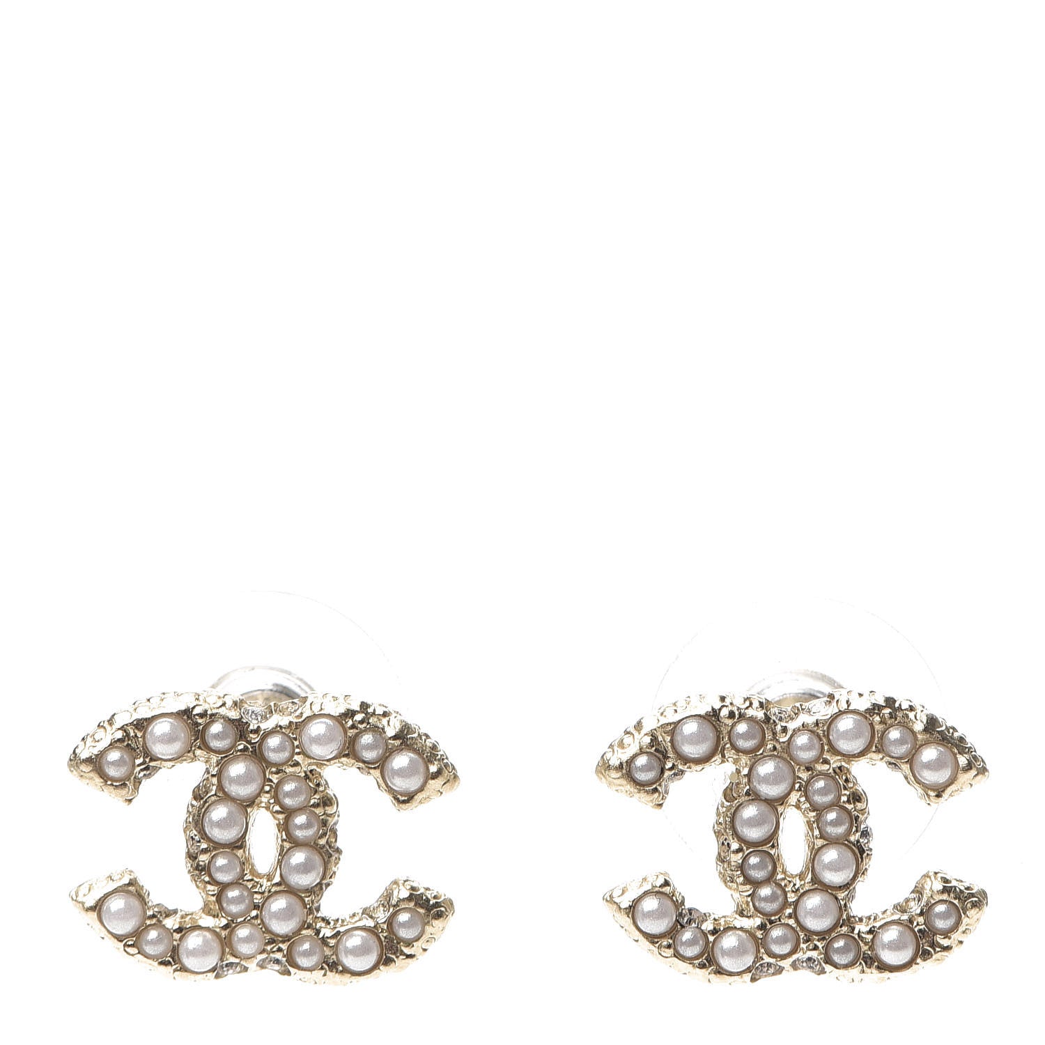 Chanel Pearl CC Earrings Gold 1 of 5