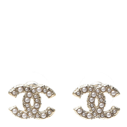 Chanel Pearl CC Earrings Gold 1 of 5