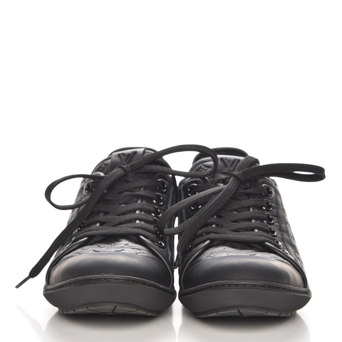 Calfskin Embossed Monogram Toucan Sneakers 38 Black