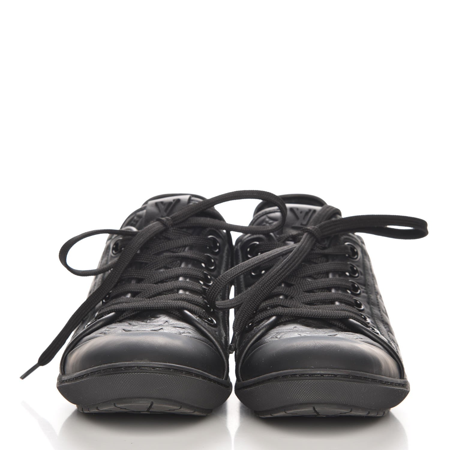 Louis Vuitton Calfskin Embossed Monogram Toucan Sneakers 38 Black 2 of 6