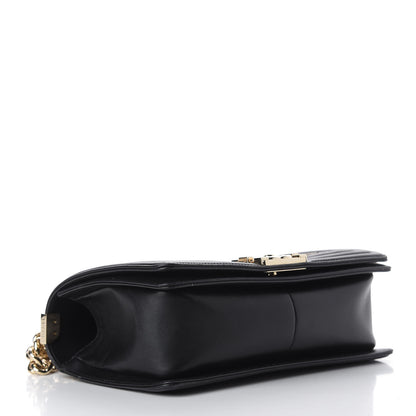 Chanel Lambskin Cotton Woven Medium Boy Flap Black 5 of 13