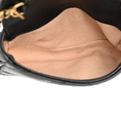 Gucci Calfskin Matelasse GG Marmont 2.0 Coin Purse On A Chain Black 5 of 8