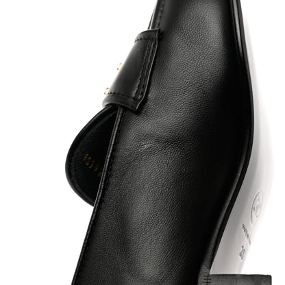 Chanel Lambskin Quilted Boy Loafers 38 Black 11 of 12