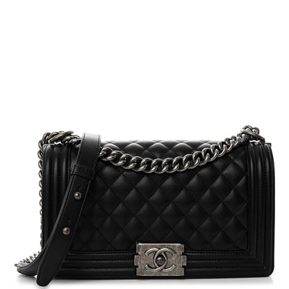 Chanel Caviar Quilted Medium Boy Flap Black 1 of 10