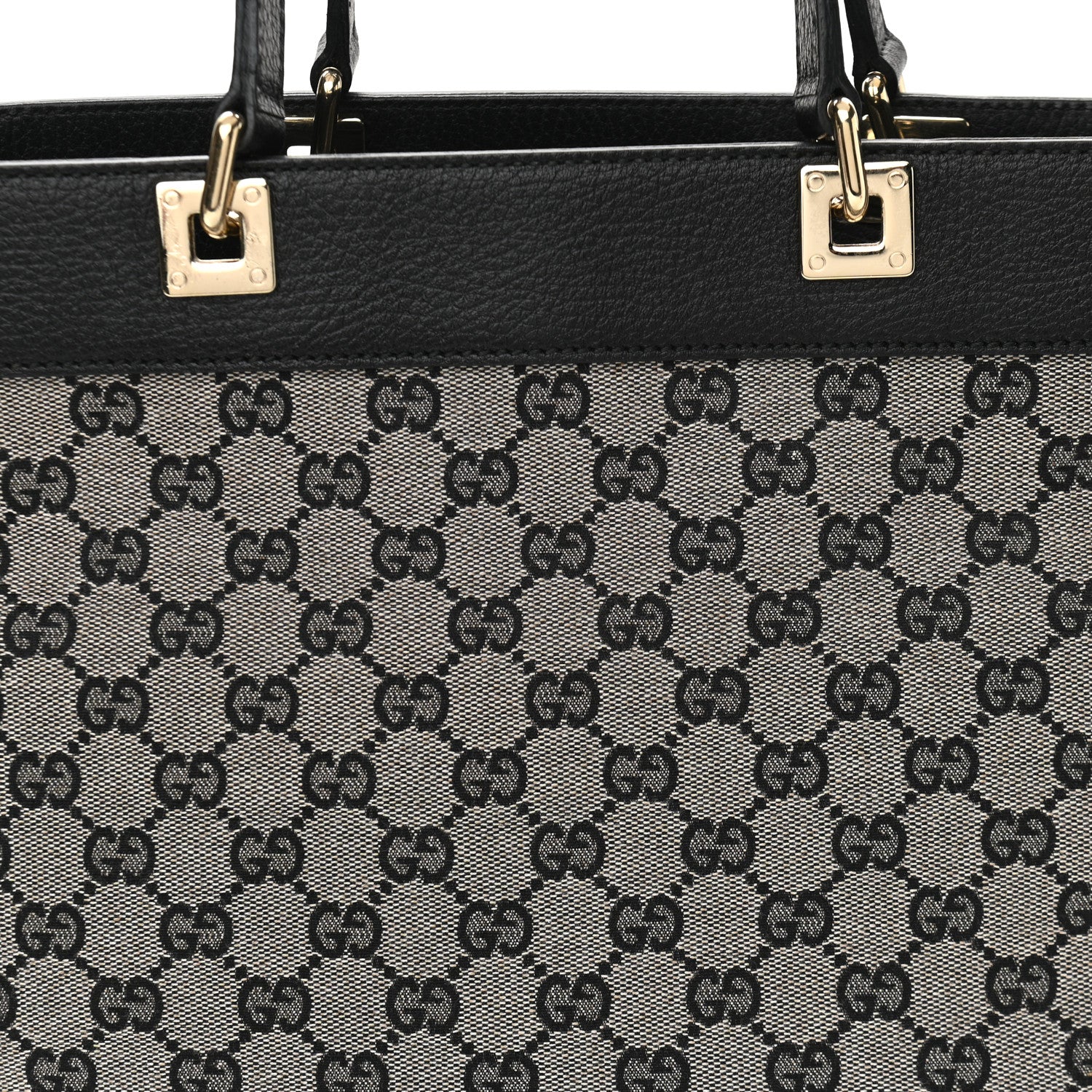 Gucci Monogram Large Bucket Tote Black 8 of 10