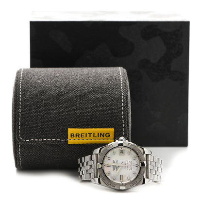 Breitling Stainless Steel Diamond Mother of Pearl 36mm Galactic Automatic Watch A37330 6 of 6