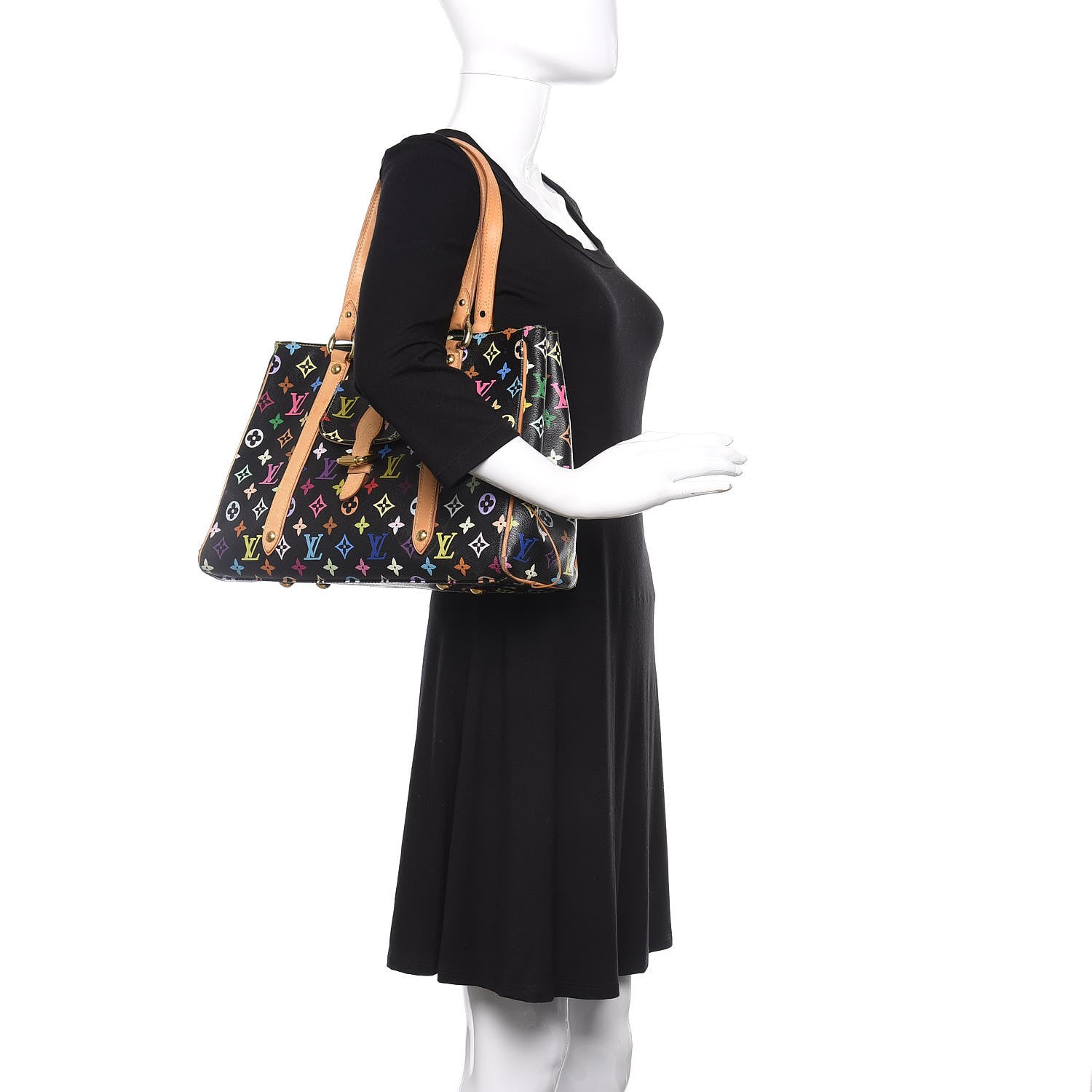 Louis Vuitton Monogram Multicolor Aurelia MM Black 2 of 20