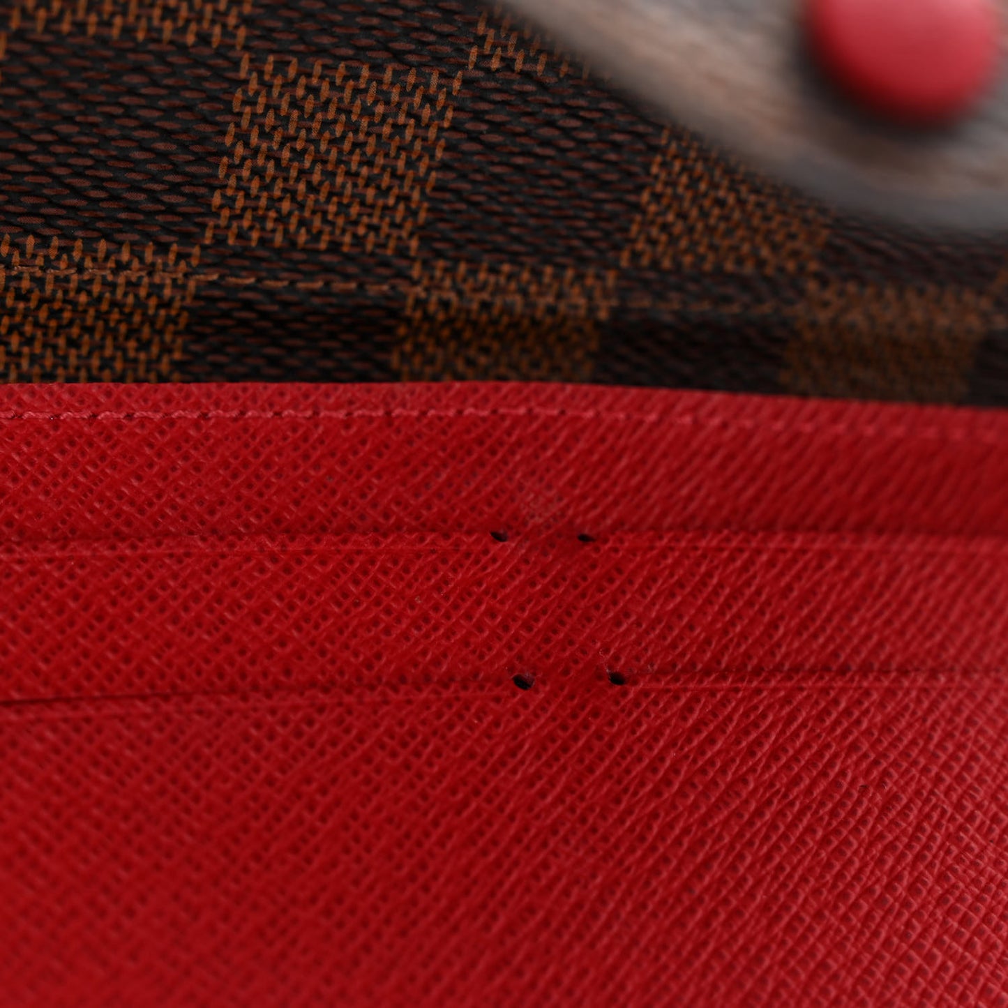 Damier Ebene Josephine Wallet Red