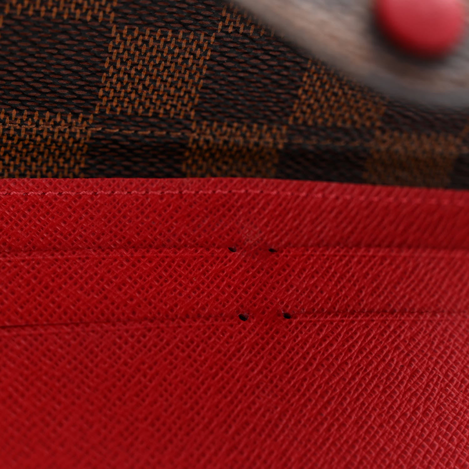 Louis Vuitton Damier Ebene Josephine Wallet Red 9 of 11