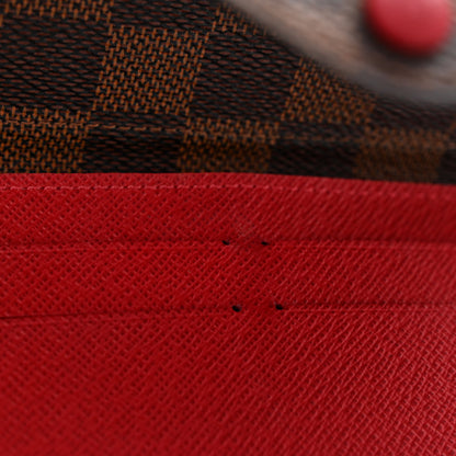 Louis Vuitton Damier Ebene Josephine Wallet Red 9 of 11