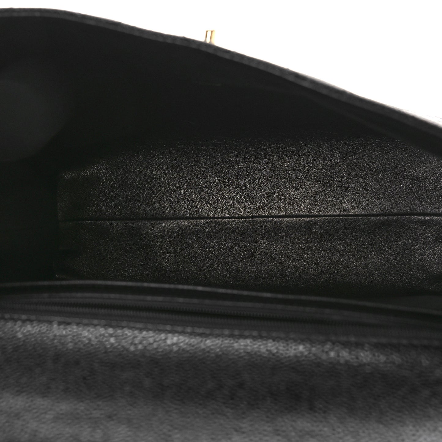 Caviar Quilted Jumbo Kelly Flap Black