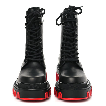 Christian Louboutin Calfskin Dune Trott Alta Flat Boots 36 Black 3 of 9