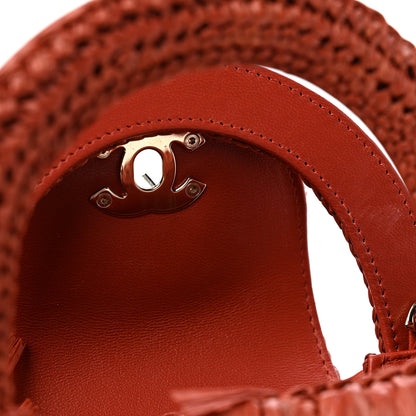 Chanel Raffia Fringe Nano Kelly Shopper Red 11 of 12