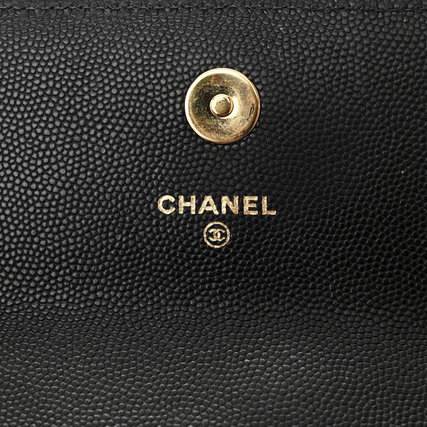 Chanel Caviar Quilted Enamel Coco Casino Flap Phone Holder With Chain Black 6 of 12