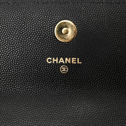 Chanel Caviar Quilted Enamel Coco Casino Flap Phone Holder With Chain Black 6 of 12