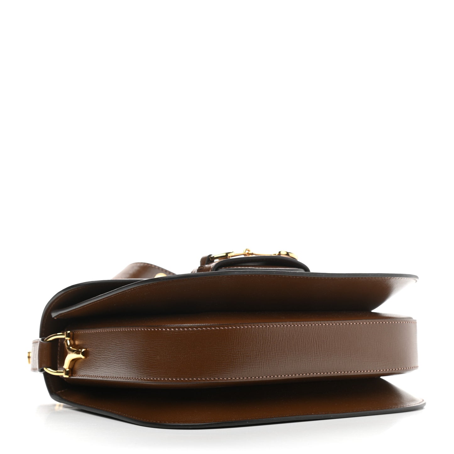 Azalea Calfskin Horsebit 1955 Shoulder Bag Brown Sugar