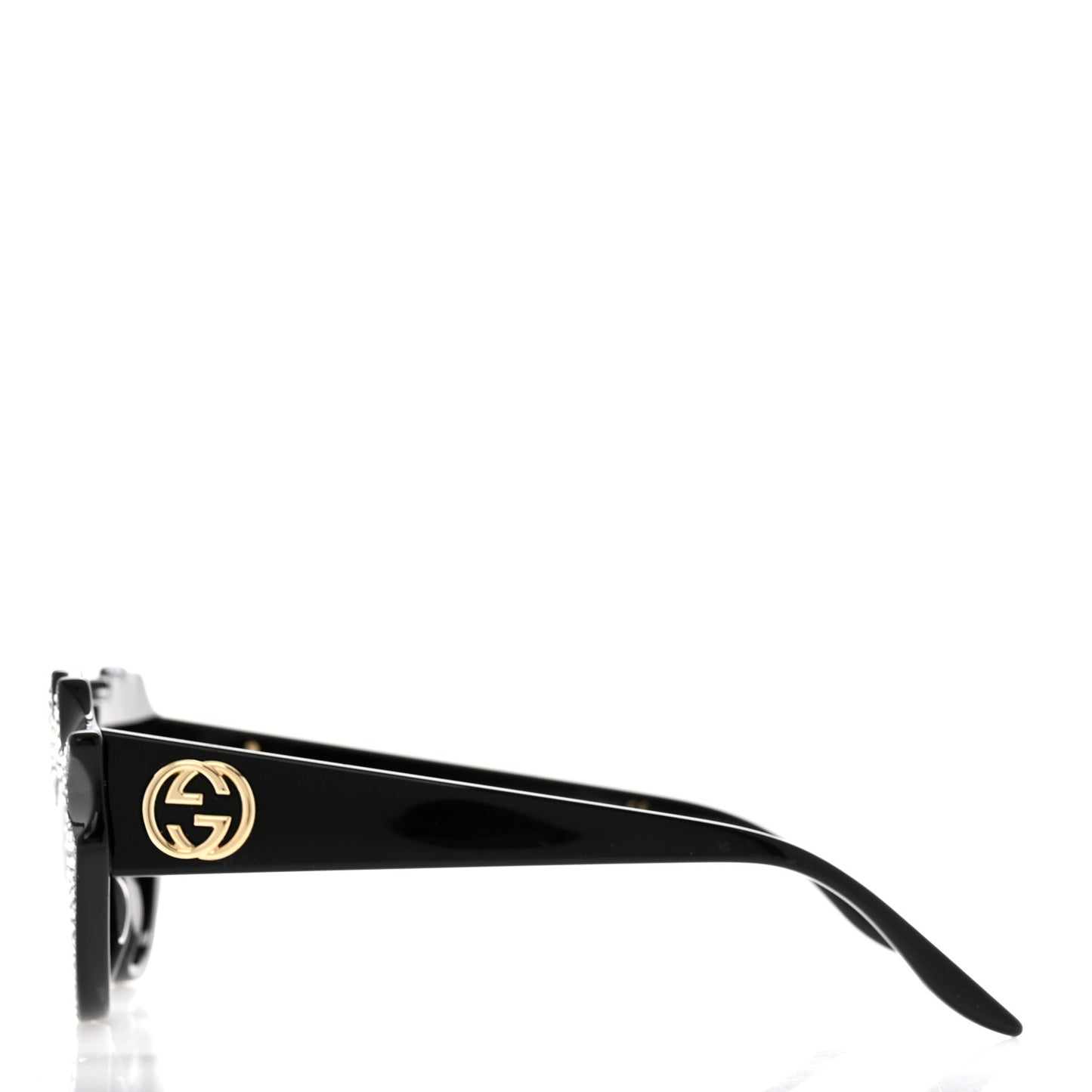 Crystal Acetate Cat Eye Sunglasses GG0781S Black