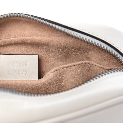 Gucci Calfskin Matelasse Mini GG Marmont Chain Shoulder Bag White 9 of 11