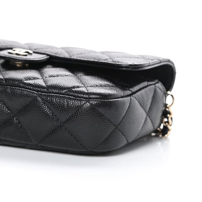 Chanel Caviar Quilted Flap Phone Holder With Chain Black 12 of 13
