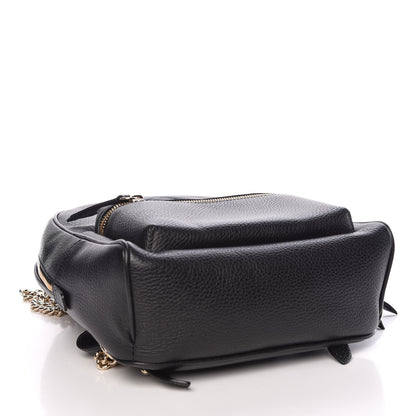 Gucci Pebbled Calfskin Soho Chain Backpack Black 4 of 9