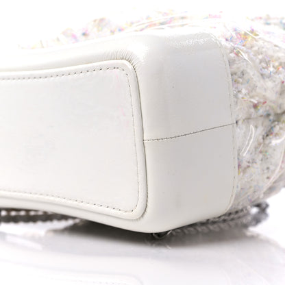 Chanel Tweed PVC Quilted Small Gabrielle Backpack White 9 of 10