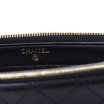 Chanel Goatskin Quilted CC Clutch With Chain Black 6 of 11