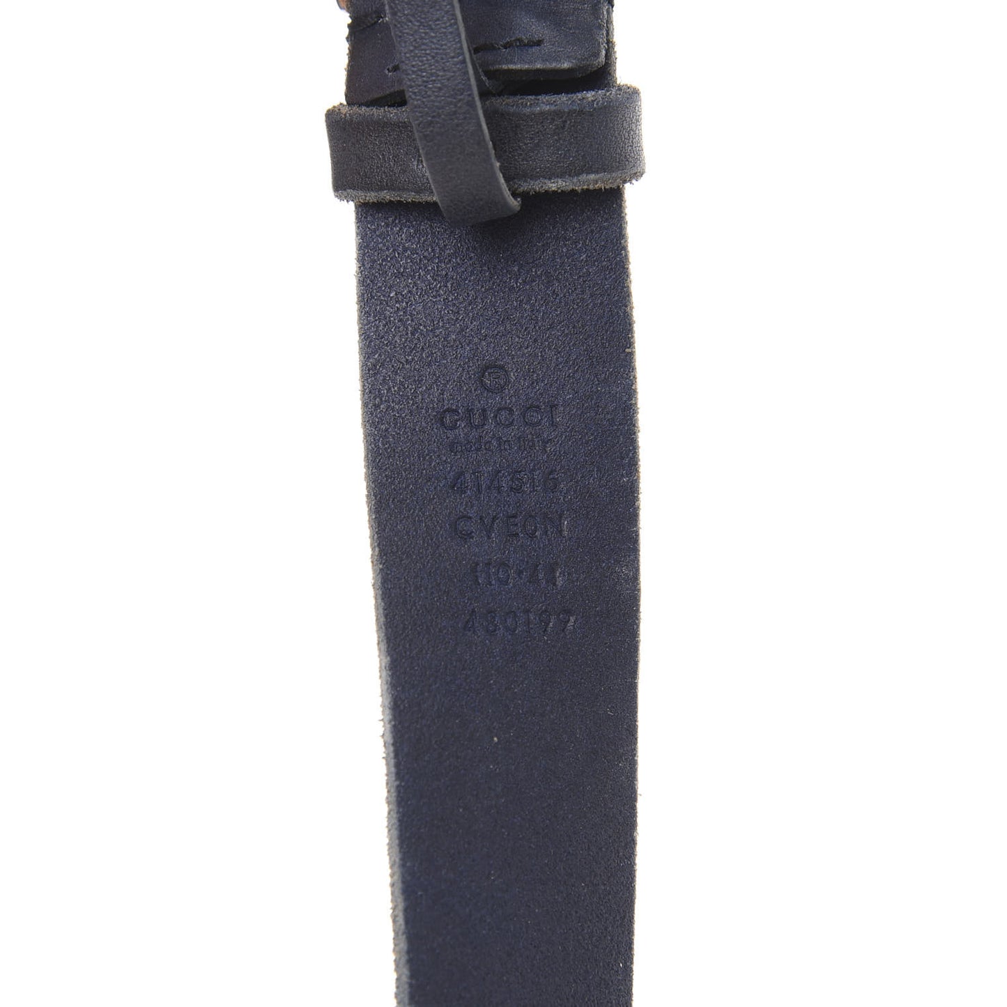 Cuoio Toscano Nickel Double G 30mm Belt 110 44 Blue