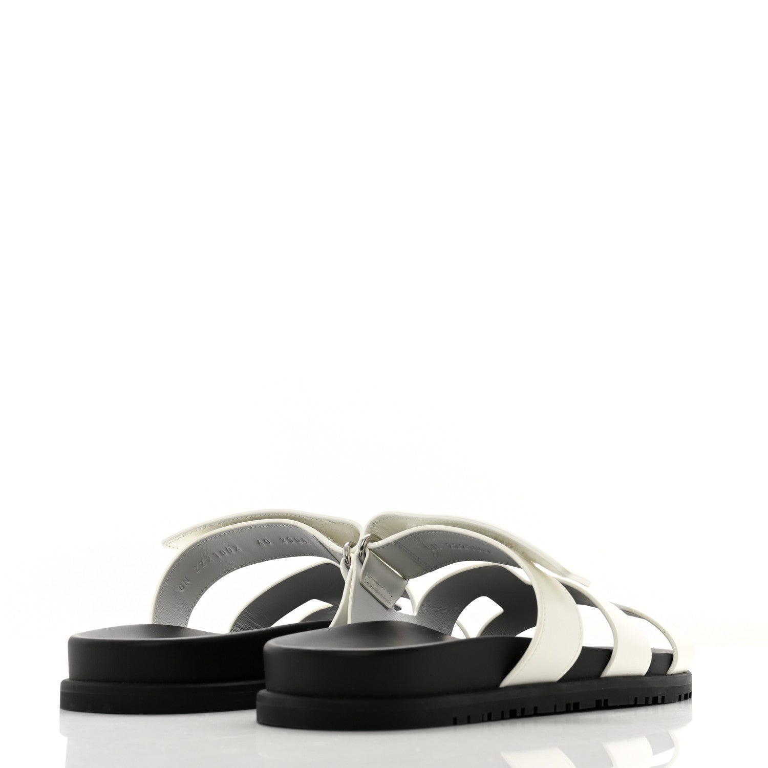 Hermes Calfskin Womens Chypre Sandals 40 White 5 of 10