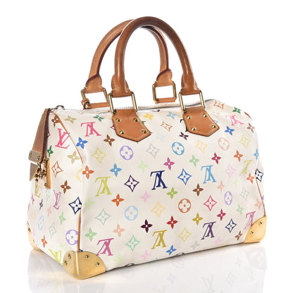 Louis Vuitton Monogram Multicolor Speedy 30 White 2 of 10