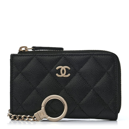 Chanel Caviar Quilted Key Holder Case Black 1 of 7