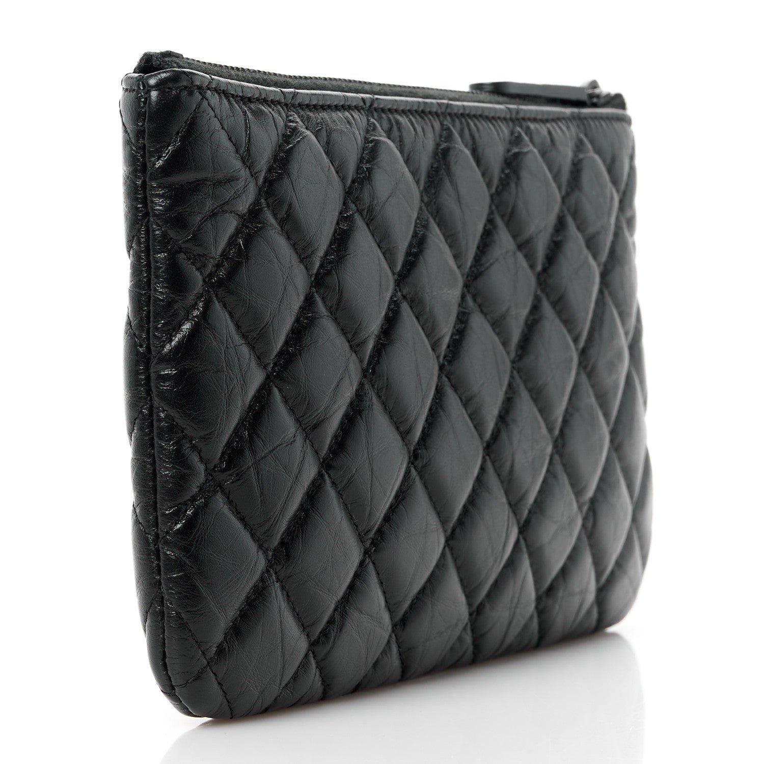 Chanel Aged Calfskin Quilted Medium Reissue Cosmetic Case So Black 3 of 10
