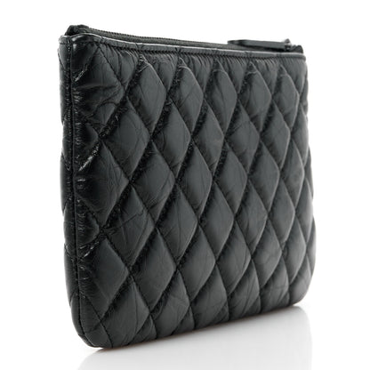 Chanel Aged Calfskin Quilted Medium Reissue Cosmetic Case So Black 3 of 10