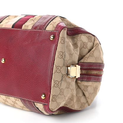 Gucci Monogram Medium Aviatrix Boston Ebony Bordeaux 7 of 10
