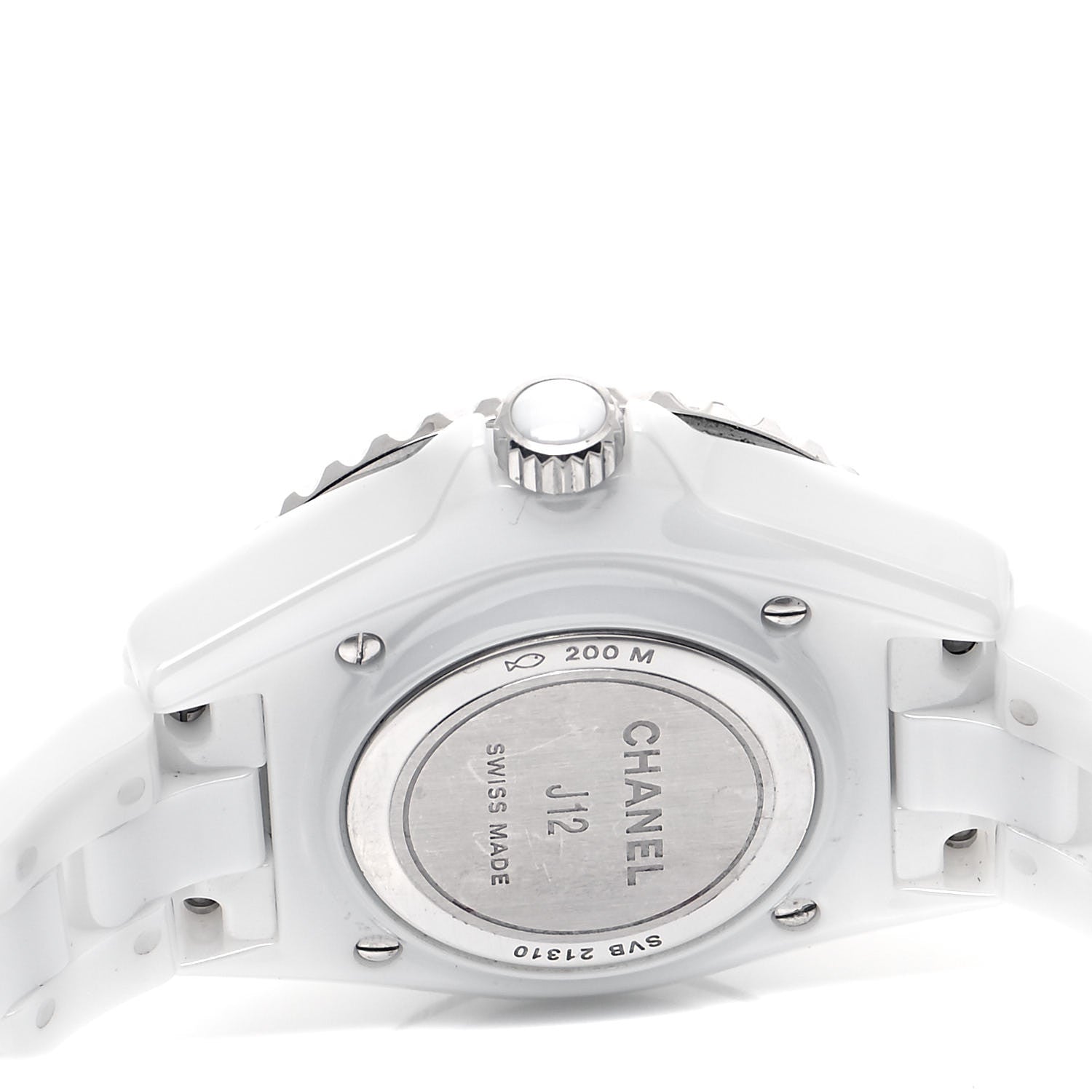Chanel Stainless Steel Ceramic 33mm J12 Quartz Watch White 4 of 5
