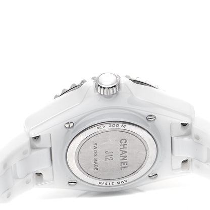 Chanel Stainless Steel Ceramic 33mm J12 Quartz Watch White 4 of 5