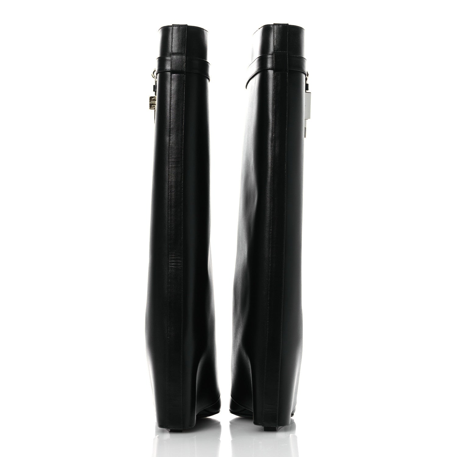 Givenchy Calfskin Shark Lock Pant Boots 40.5 Black 6 of 14