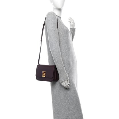 Burberry Calfskin Small TB Bag Deep Maroon 2 of 10
