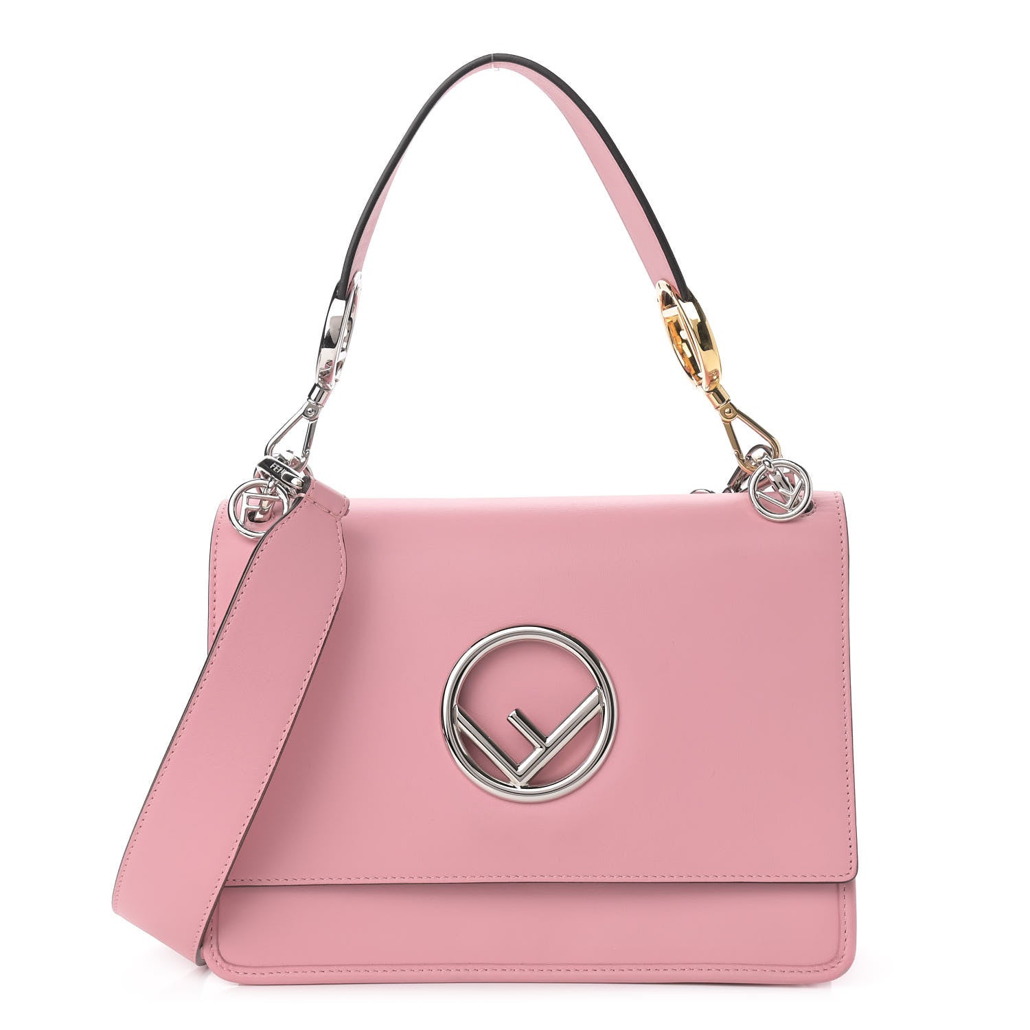 Fendi Vitello Century Opaco F is Fendi Kan I Shoulder Bag Rosa Blossom 1 of 10