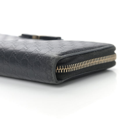 Gucci Microguccissima Bow Zip Around Wallet Black 9 of 12