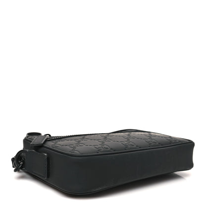 Gucci Rubber Effect Monogram GG Crossbody Bag Black 4 of 10