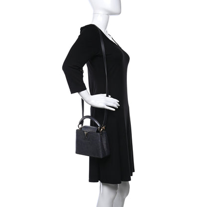 Louis Vuitton Lizard Capucines Mini Bleu Petrole 3 of 8